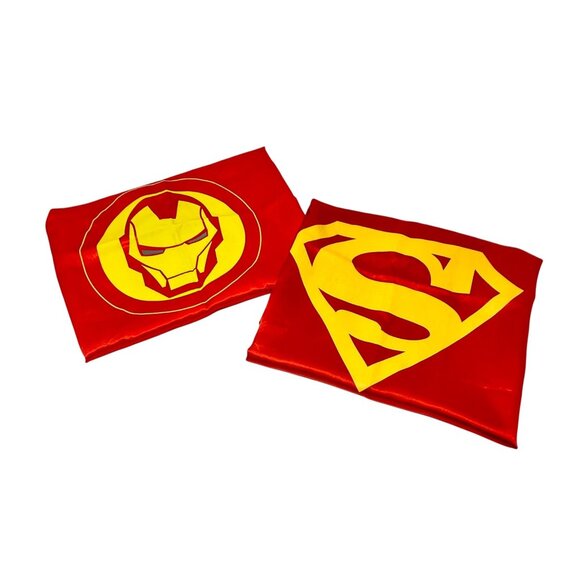 Superhero Childrens Reversible Cape Set - Superman & Iron Man - One Size - Picture 6 of 8